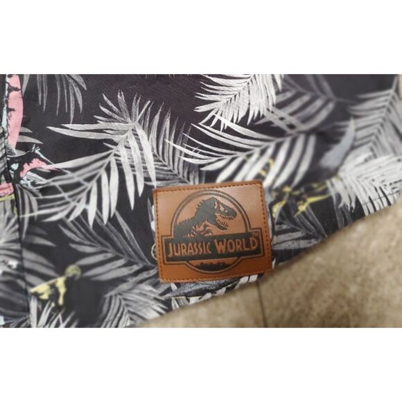 Jurassic World Short Sleeve Button Down Dinosaur Shirt Size M - Picture 3 of 4